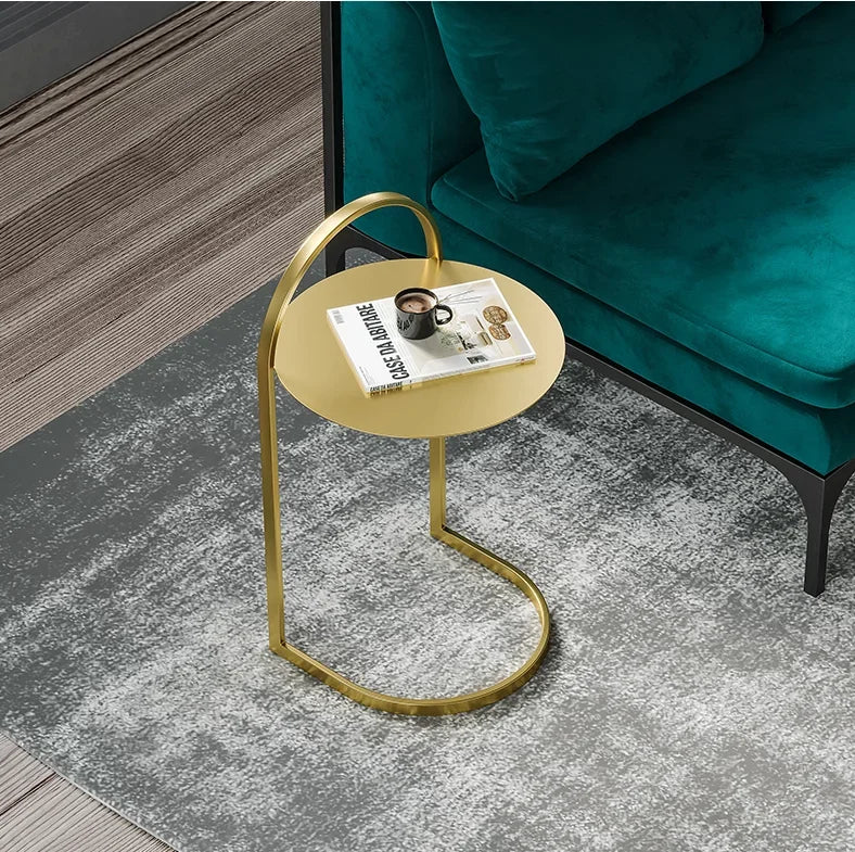 Marveillo - Ronde Gouden IJzeren Bijzettafel Nordic Design
