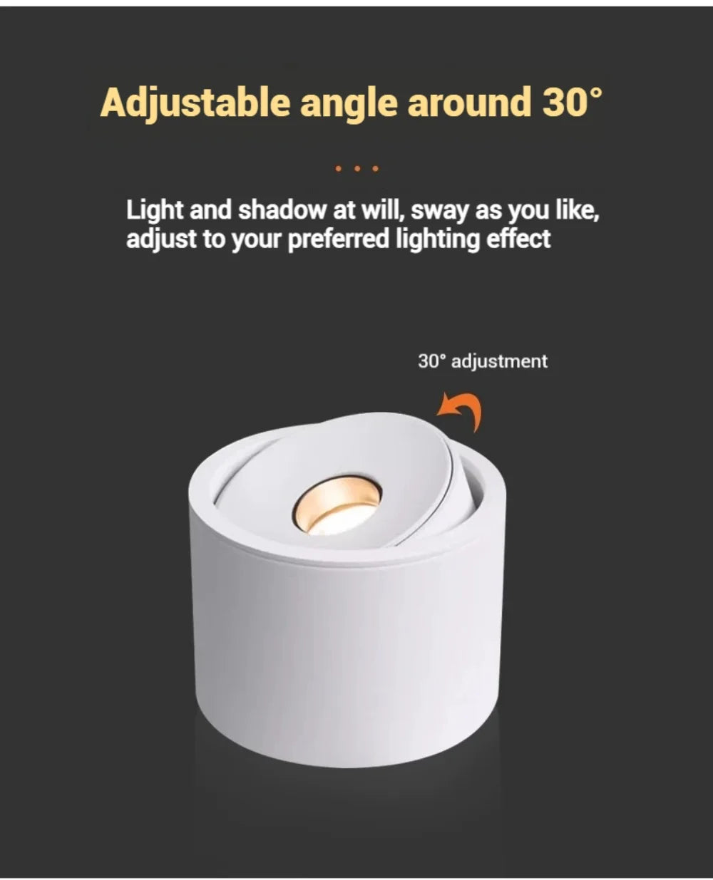 Deloran – Spot Plafonnier Dimmable Avec Angle De Faisceau Étroit