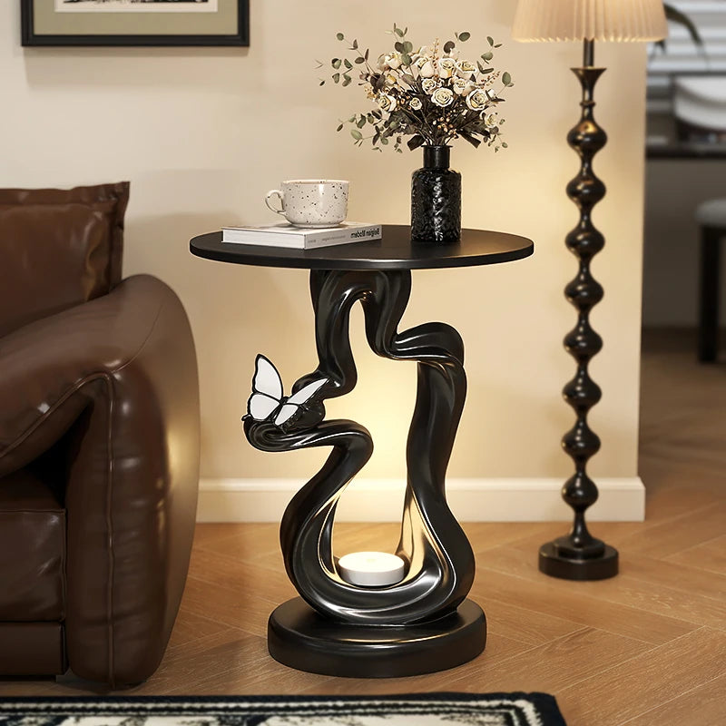 Florentian - Tavolino Laterale Design Vlinder Stile Antico Francese