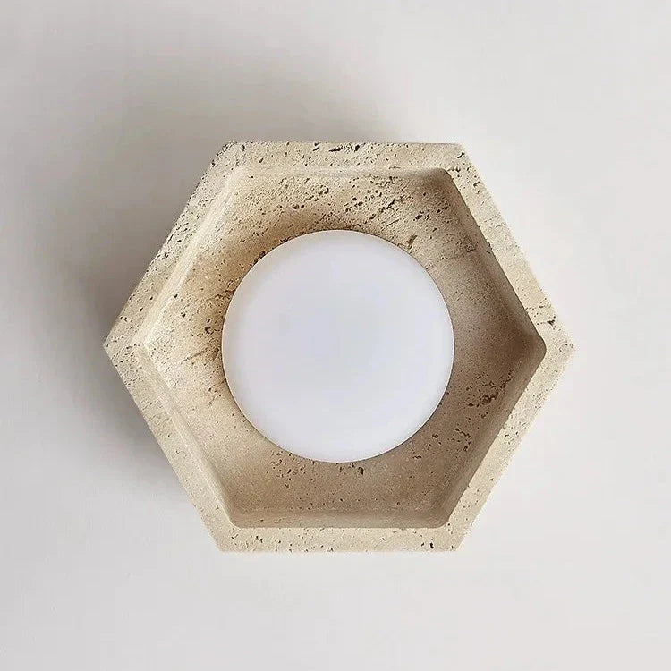 Albora - Wabi Sabi Travertin LED Plafondlamp
