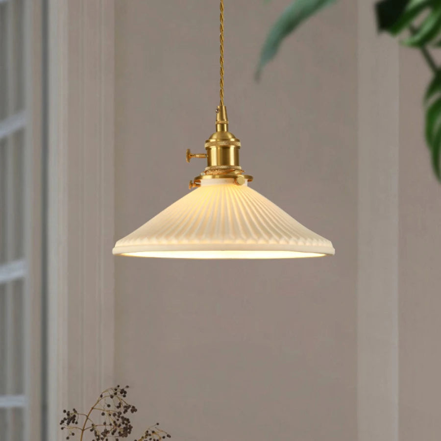 Kaelis - Japanese Ceramic Retro Pendant Lamp Bronze