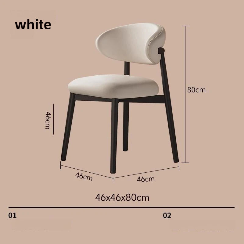 Averon - Modern Dining Chair Curved Backrest Soft Seat