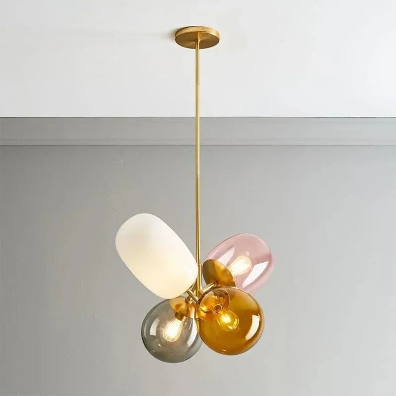 Antheia - Luxe Hanglamp van Gebrandschilderd Glas