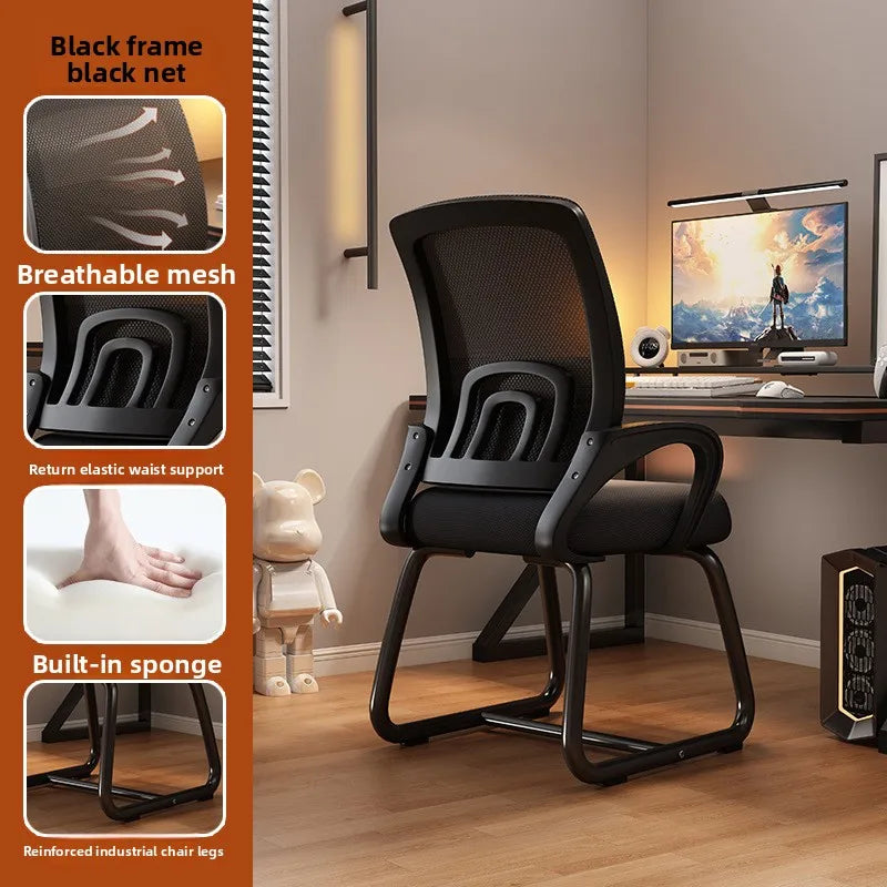Nestor - Ergonomische E-sports Bureaustoel met Gebogen Frame en Comfortabele Zitting