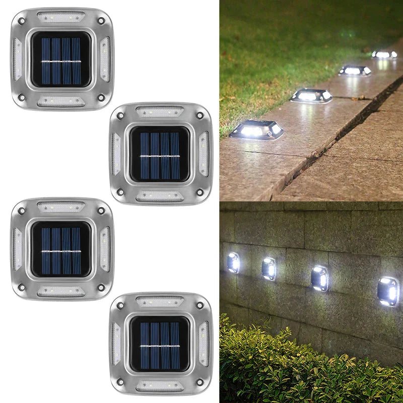 Cygnora – Ensemble de 4 spots solaires LED pour sol