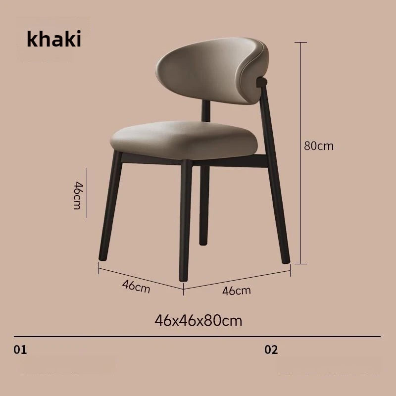 Averon - Modern Dining Chair Curved Backrest Soft Seat
