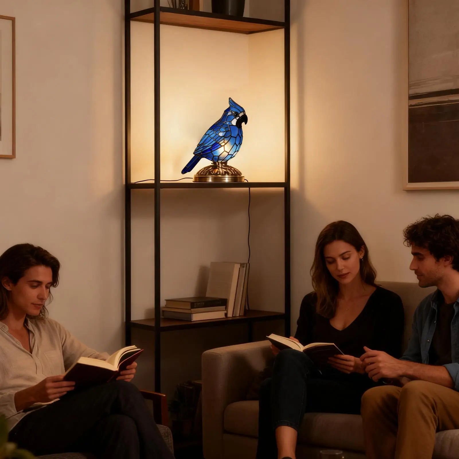 Orliven - Vintage Bird Table Lamp LED Night Light