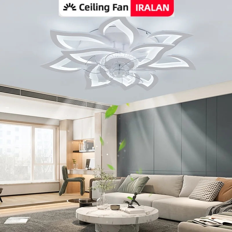 Florivon - Ventilateur de plafond intelligent Smart Bloem avec lampe LED et commande par application