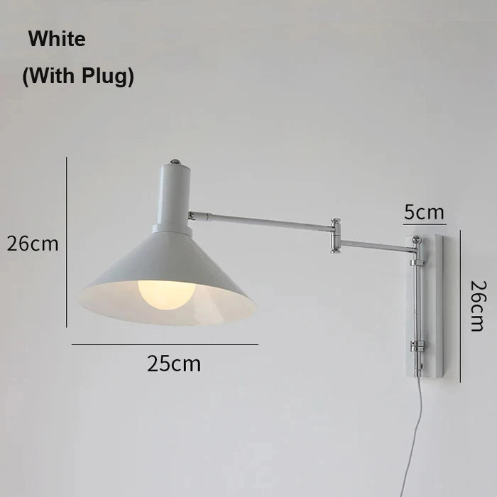 Revillo – Bauhaus Rotatable Wall Lamp with Plug Foldable LED