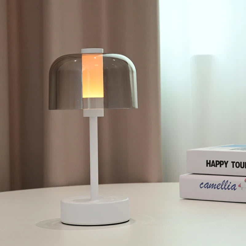 Glowmist - Decoratieve Tafellamp in Roomstijl met Oplaadbare Verlichting