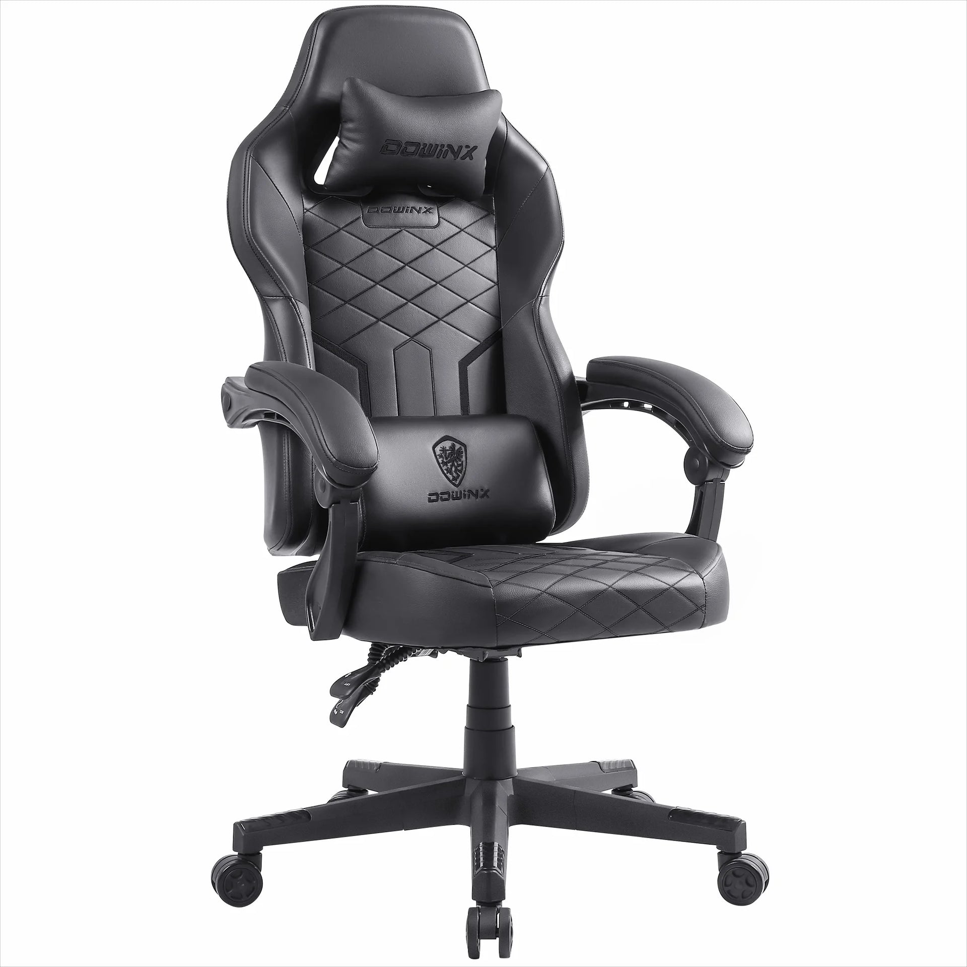 Domara - Chaise de jeu ergonomique en cuir avec ressorts ensachés et dossier réglable