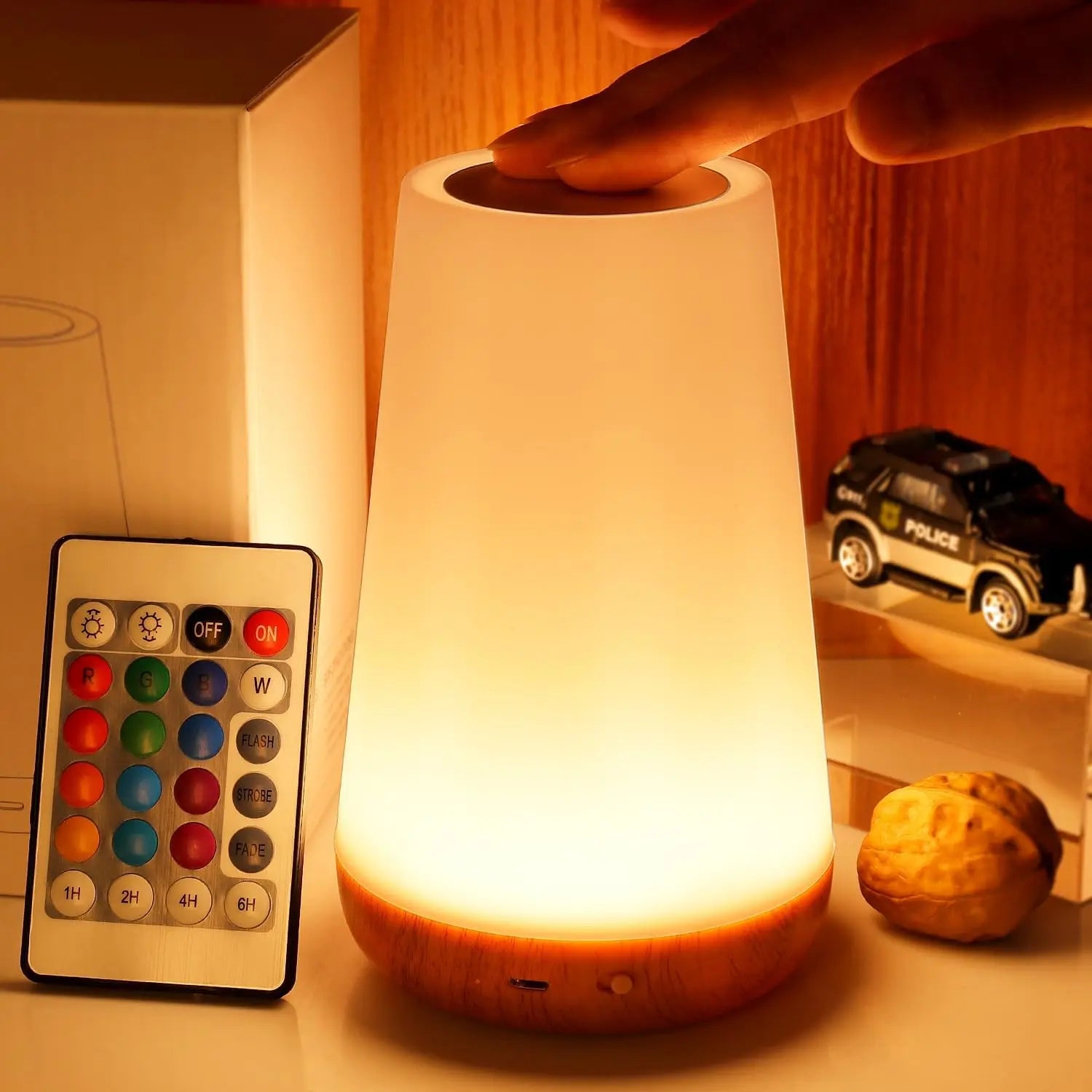 Glowino - Draagbare Nachtlamp met 13 Kleuren en Touchbediening