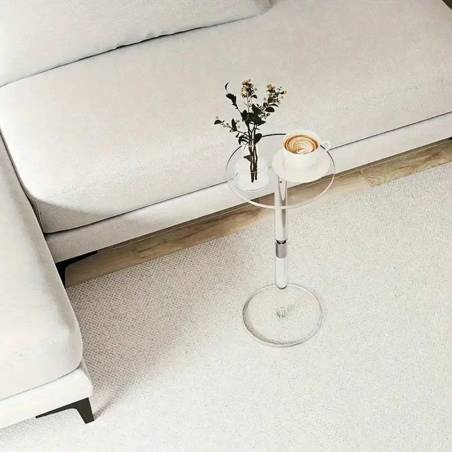 Caeliran - Transparante Ronde Bijzettafel Van Acryl