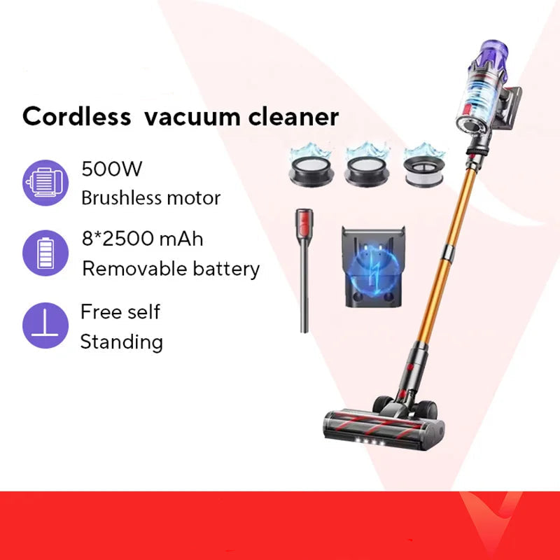 Nyssa - Aspirateur sans fil avec une puissance d'aspiration de 50KPA et batterie amovible