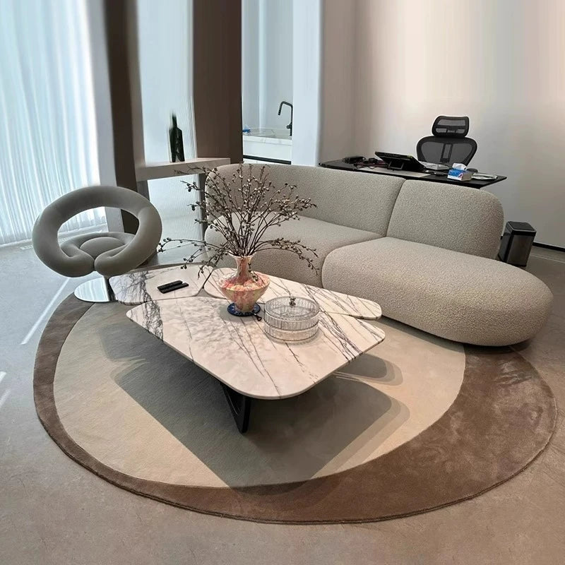 Domivara - Modern Onregelmatig Dik Pluche Vloerkleed voor Woonkamer Slaapkamer Lounge en Studeerkamer