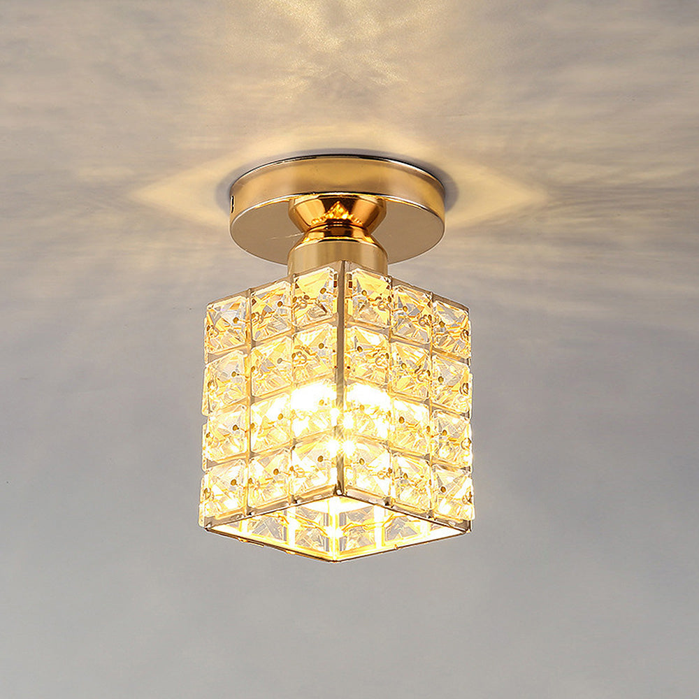 Mezula - Moderne Gouden Ronde Glazen Plafondlamp