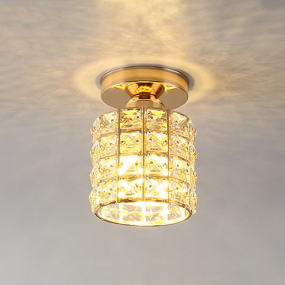 Mezula - Moderne Gouden Ronde Glazen Plafondlamp