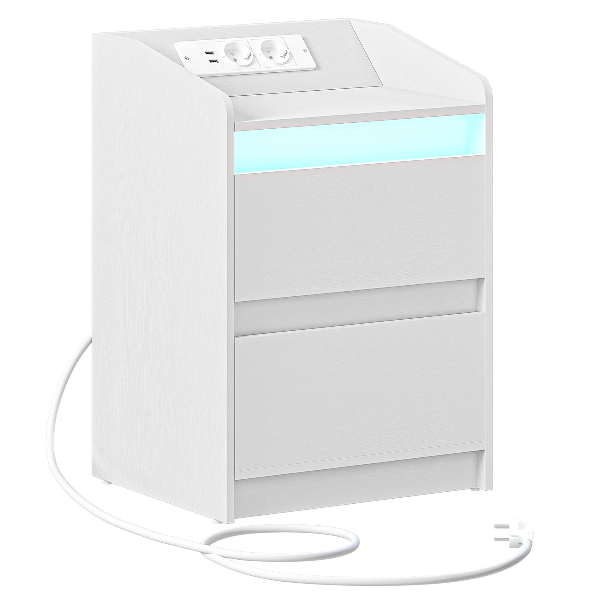 Livaro - Nachtkastje met 2 lades voor slaapkamer en woonkamer