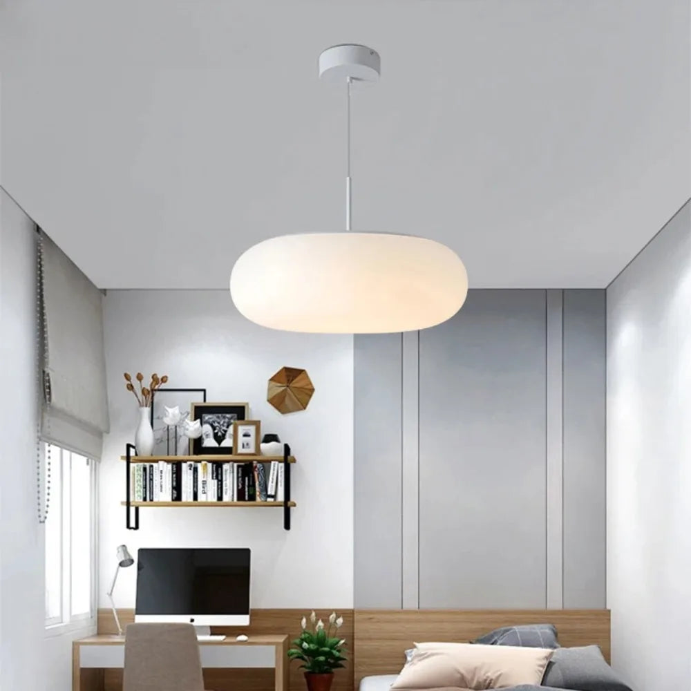 Nyxora - Lampada a sospensione moderna in stile lampadario semplice con illuminazione LED calda