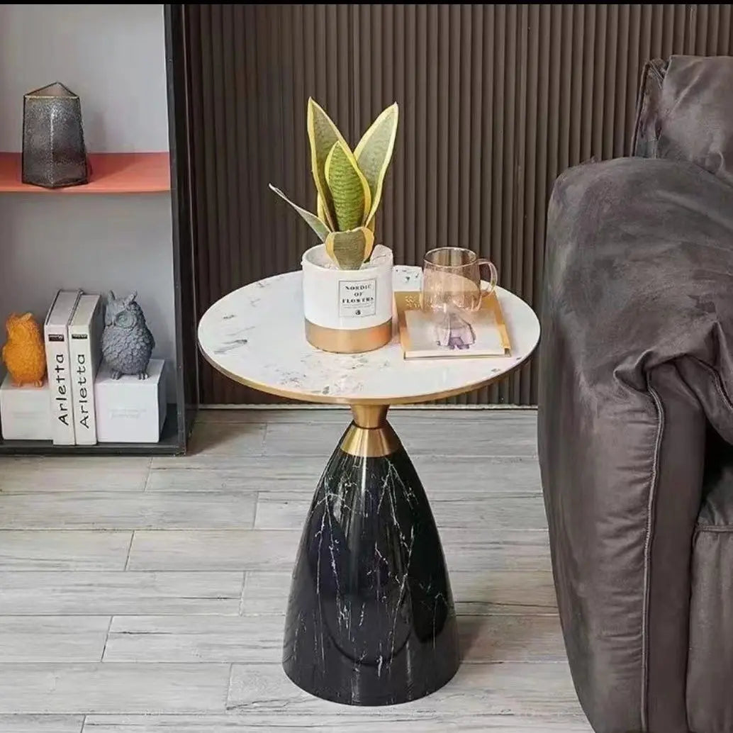 Eldorian - Nordic Ronde világos luxus design dohányzóasztal