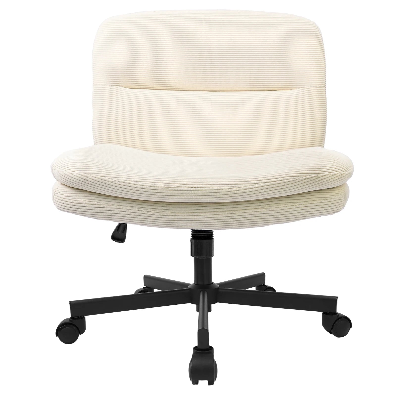 Elyra - Stoffen Bureaustoel Zonder Armleuningen Verstelbaar Ergonomisch Ontwerp