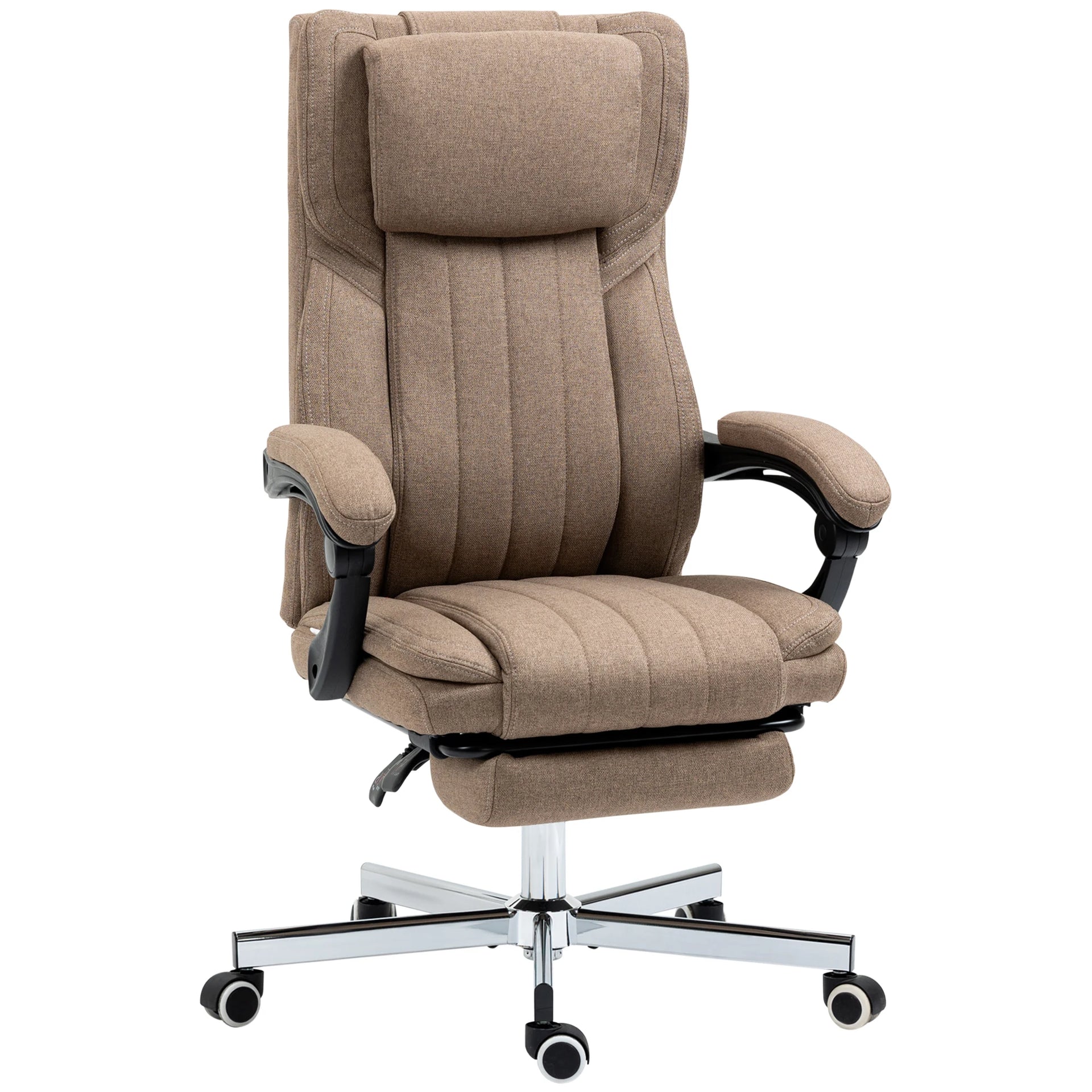Faelric - Fauteuil de massage avec 6 points de massage et télécommande brun foncé