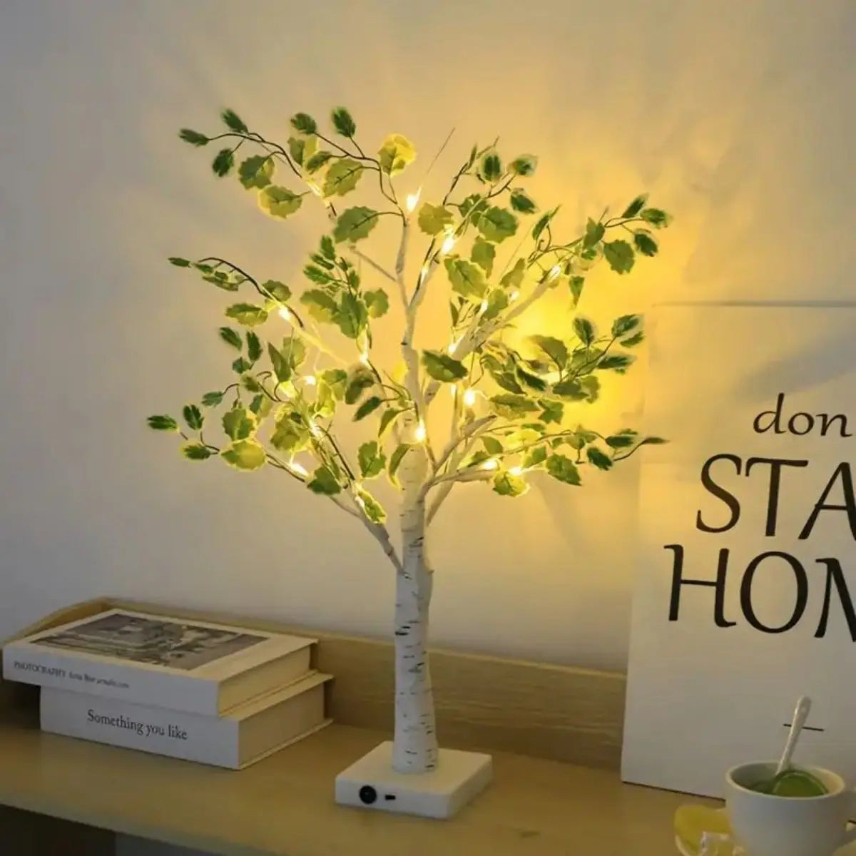 Sylvara – LED Birch Leaf Ambient Lighting on Battery