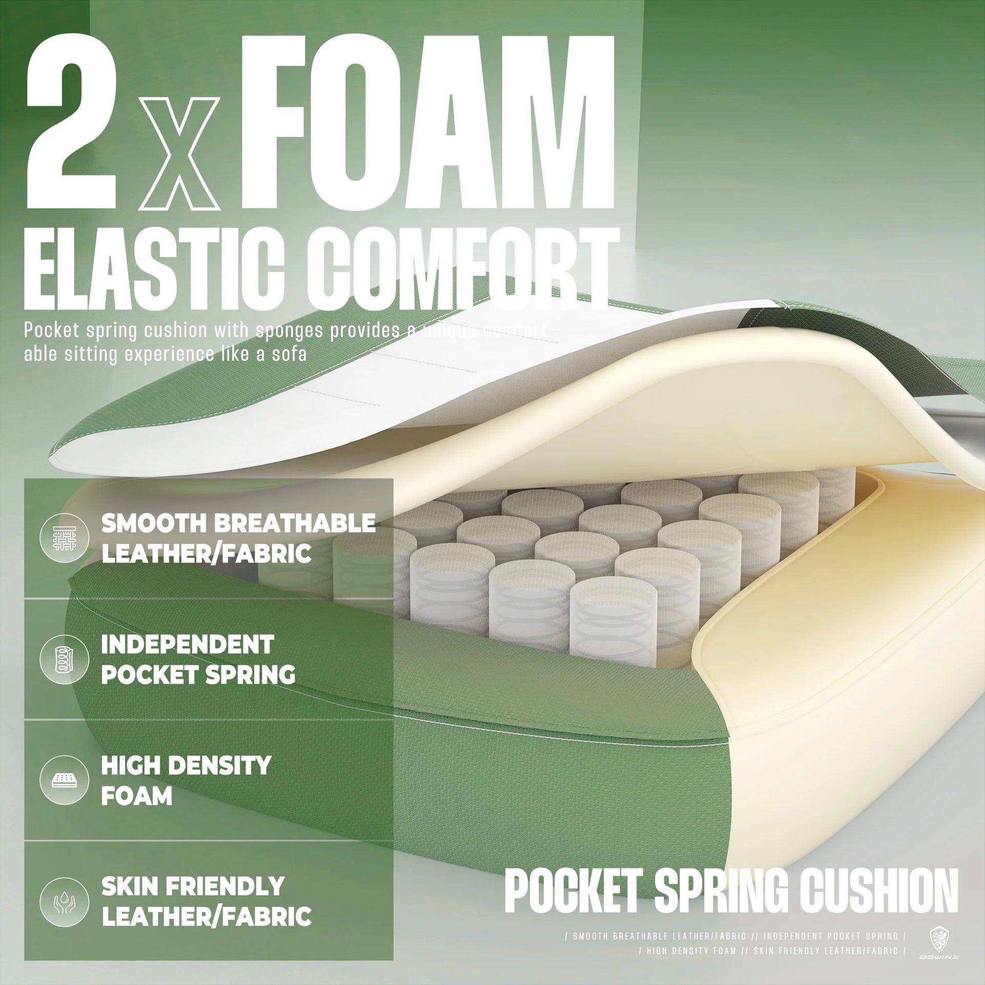 Orvessa - Fauteuil de jeu en tissu avec repose-pieds et dossier haut pour adultes