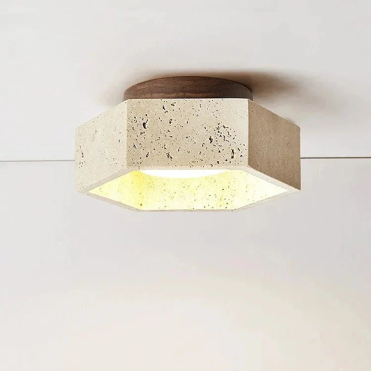 Albora - Wabi Sabi Travertin LED Plafondlamp