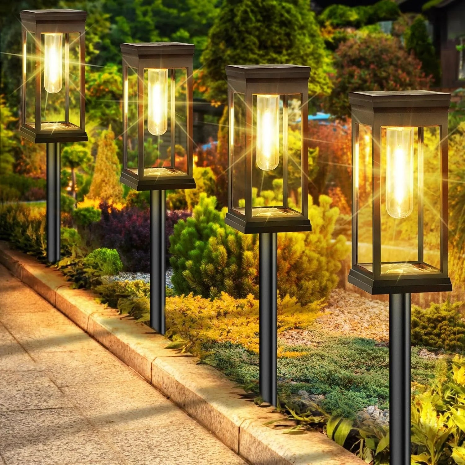 Solvien – Solar Garden Path Lighting Set of 4