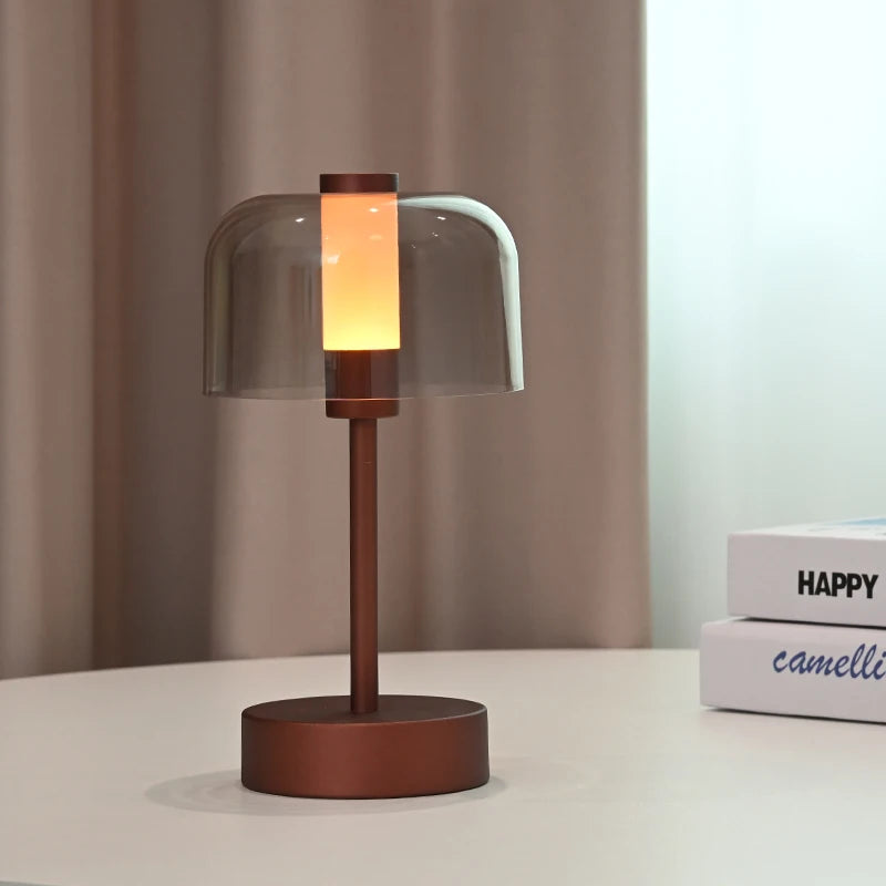 Glowmist - Decoratieve Tafellamp in Roomstijl met Oplaadbare Verlichting