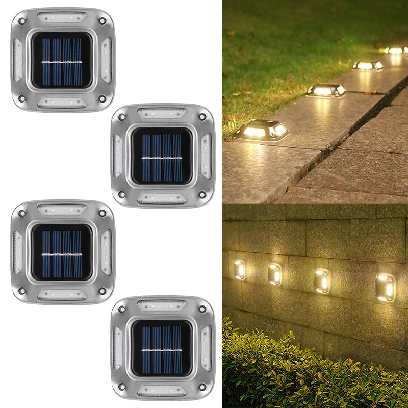 Cygnora – Ensemble de 4 spots solaires LED pour sol