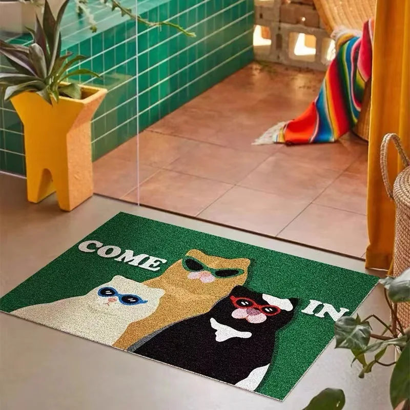 Caseom - Tappetino Antiscivolo in PVC per Gatti Divertenti