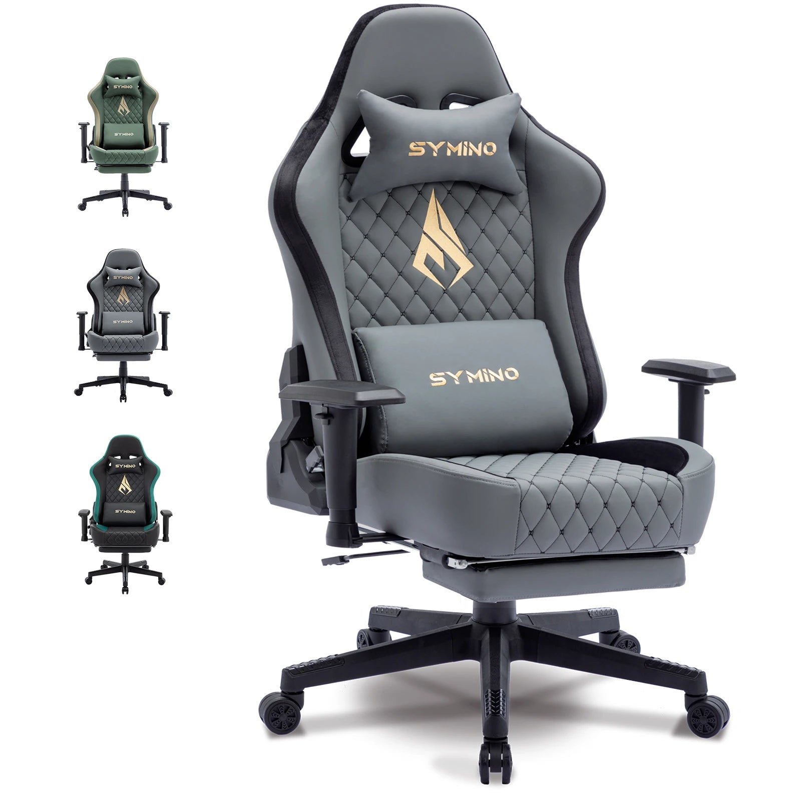 Vintoro - Ergonomická herná stolička z čiernej umelej kože v retro štýle