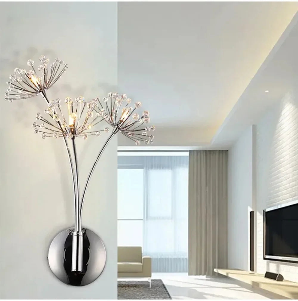 Lustrae - Moderne Minimalistische Kristallen Paardenbloem Wandlamp