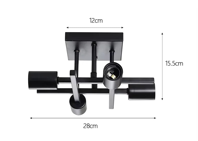 Orliven - Nordic 4 Lichts Plafondlamp E27