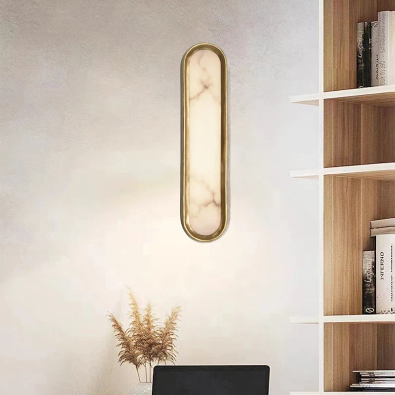 Lumaea - Goud Zwart Koper Ovale Wandlamp