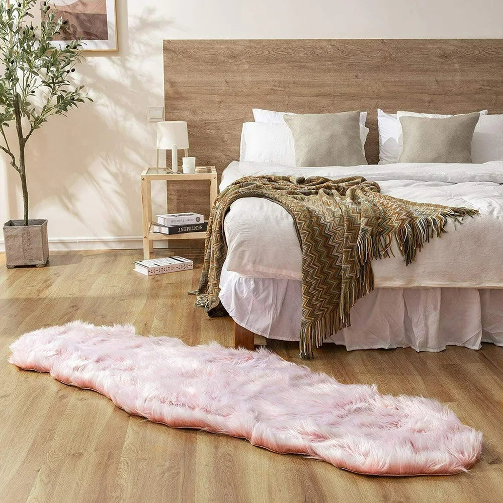 Novalyra - Tappeto in pelliccia sintetica di pecora in peluche