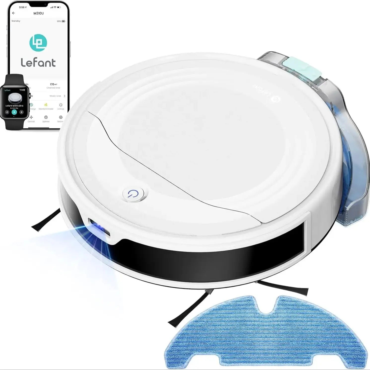 Nexora M310 Ultra - Robotstofzuiger met Dweilfunctie 6000Pa Zuigkracht en Laser Navigatie