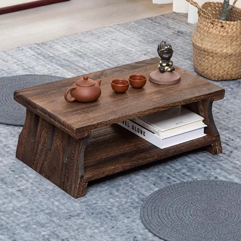 Aurelian - Massief Houten Tatami Theetafel Vloertafel