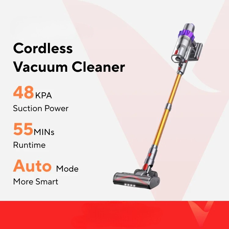 Tiberon - Aspirateur à main sans fil 500W avec puissance d'aspiration 48KPA et batterie amovible