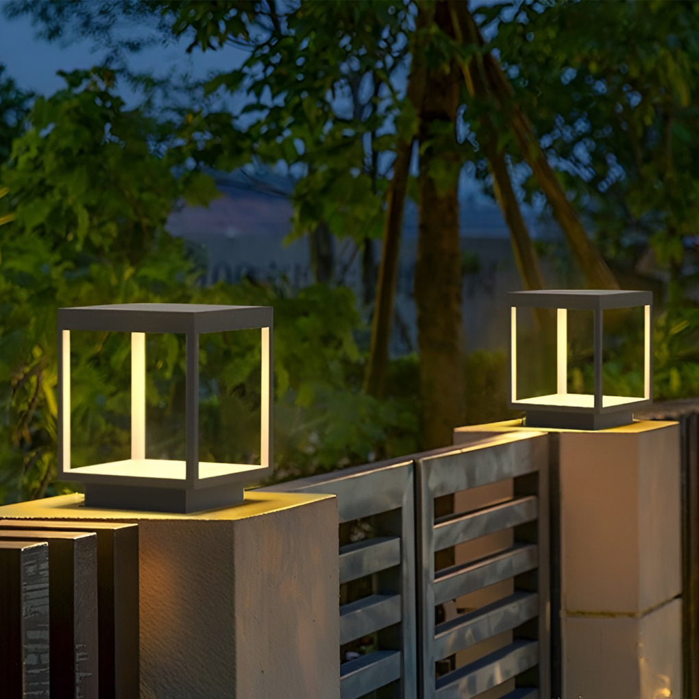 Novieran – LED Buitenlamp Warm Wit IP65 Aluminium Pilaar Vierkant