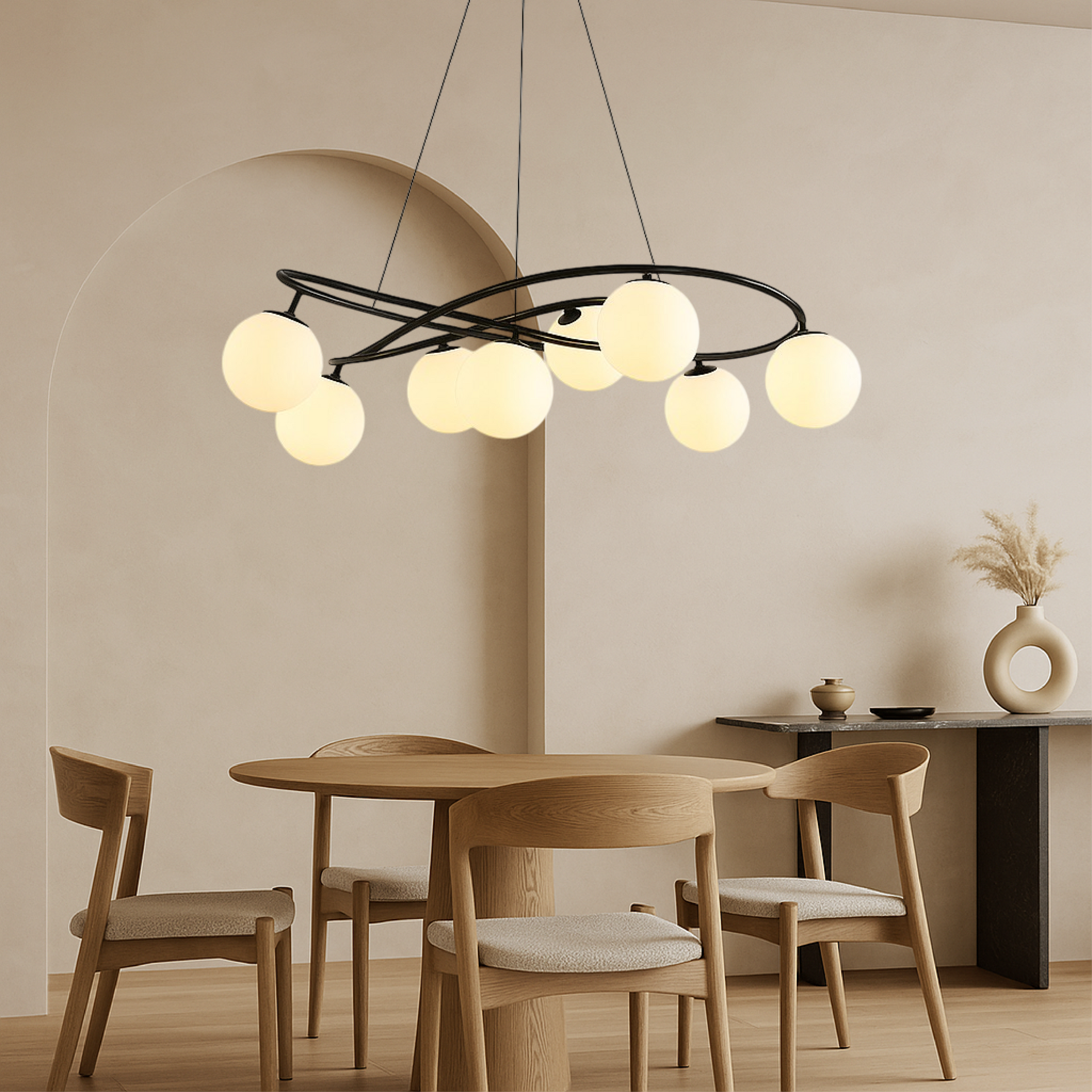 Altiora - Zwarte Retro Hanglamp in Scandinavische Stijl