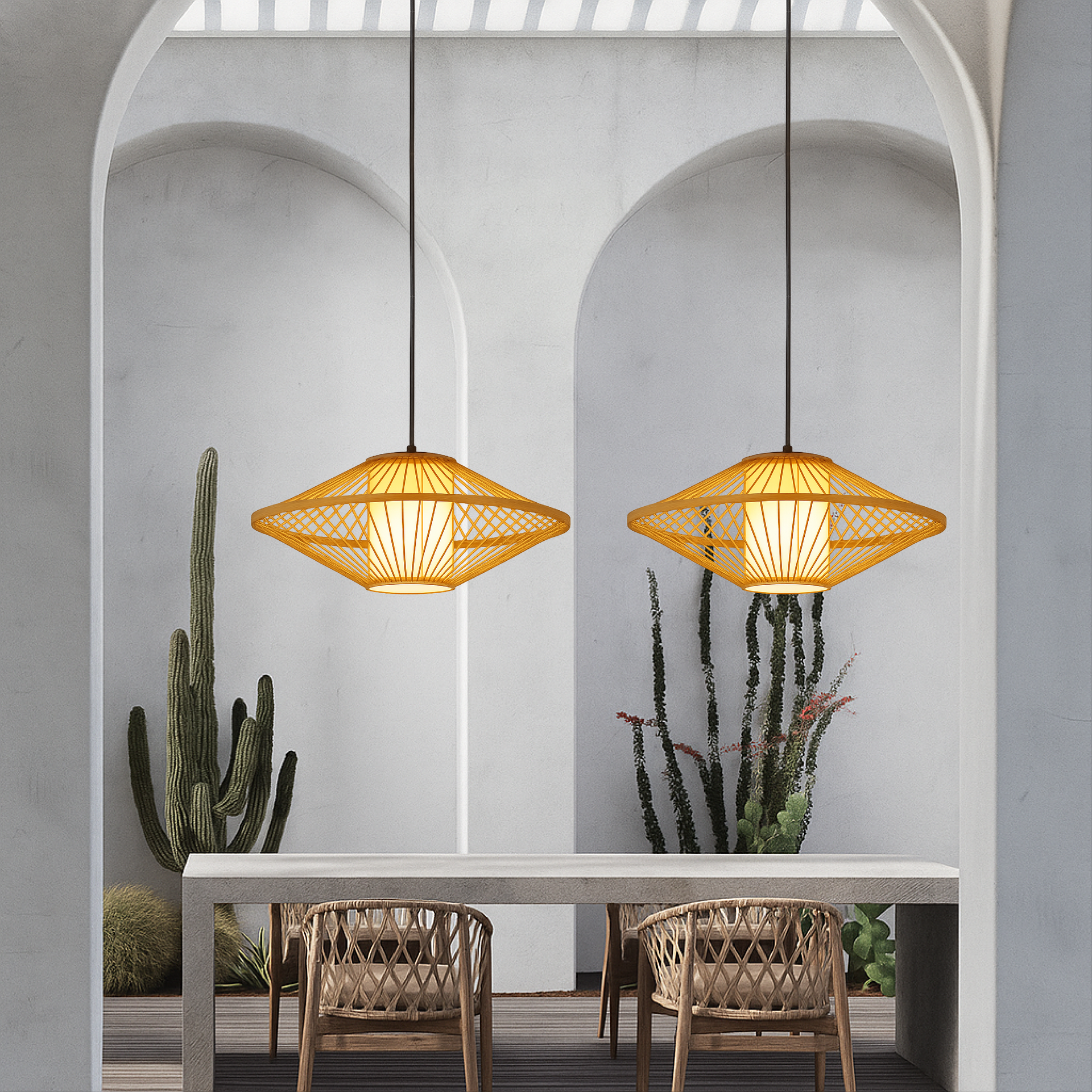 Amethis - Japanse Bamboe Hanglamp