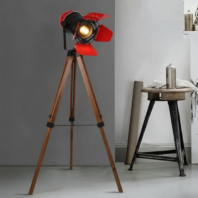 Aventis – Lampada da terra vintage a treppiede