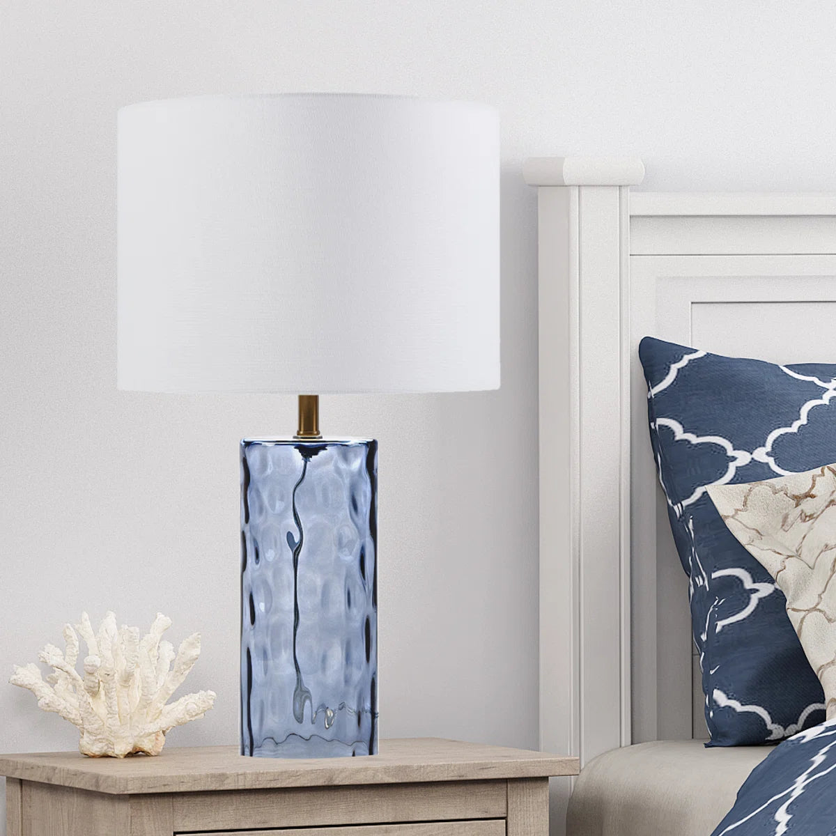 Sada 2 stolních lamp Marina se skleněným stínidlem