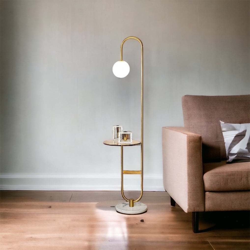 Oranthe - Nordic LED Vloerlamp met Rond Tafeltje